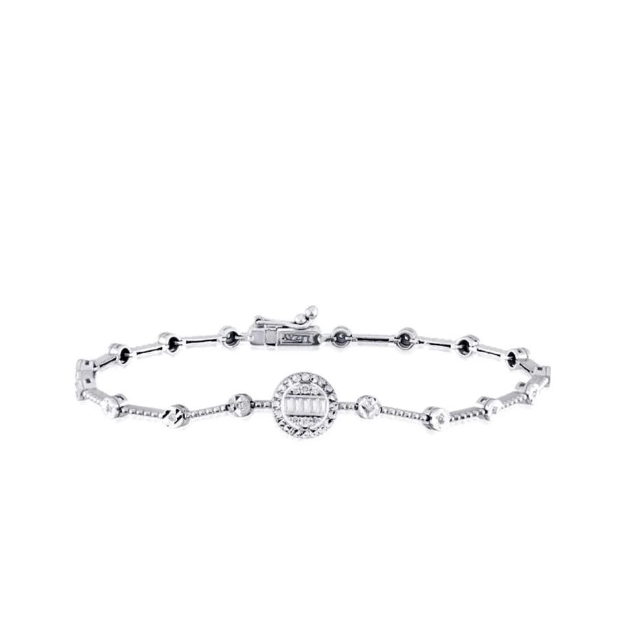 0.16 Carat Diamond Baguette Bracelet
