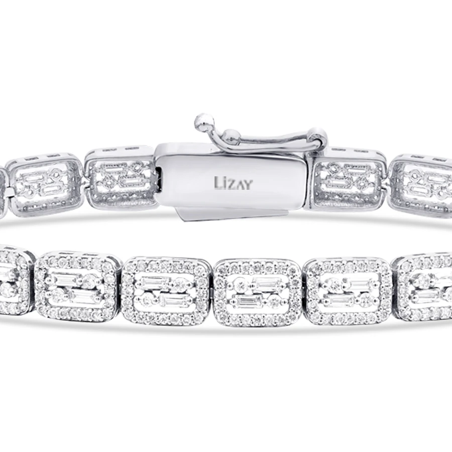 2.33 Carat Diamond Baguette Bracelet