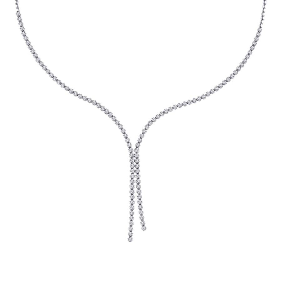 3.04 Carat Diamond Tennis Necklace