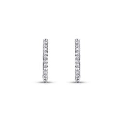 0.67 Carat Diamond Hoop Earrings