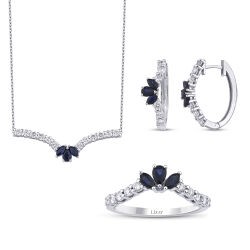 2.83 Carat Diamond Sapphire Set