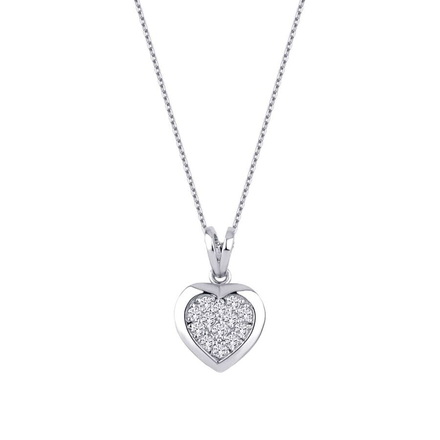 0.14 Carat Diamond Heart Necklace