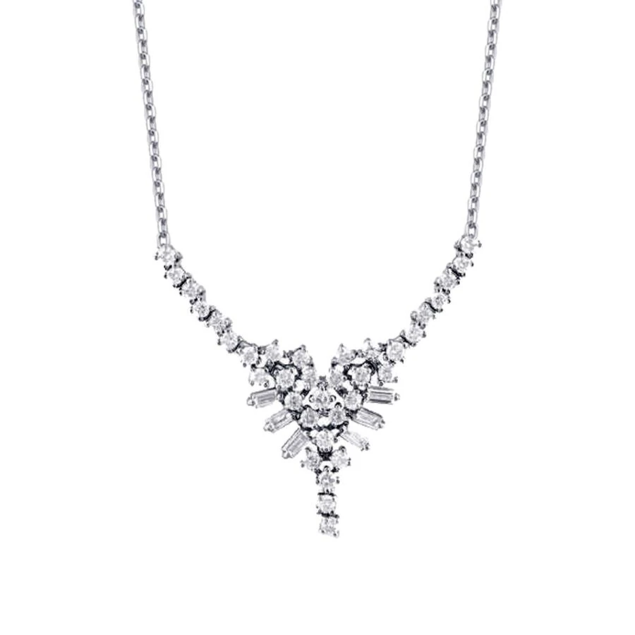 1.14 Carat Diamond Baguette Necklace
