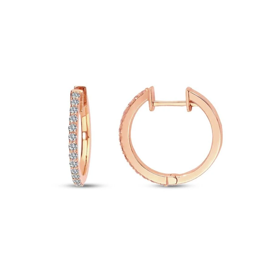 0.37 Carat Diamond Hoop Earrings