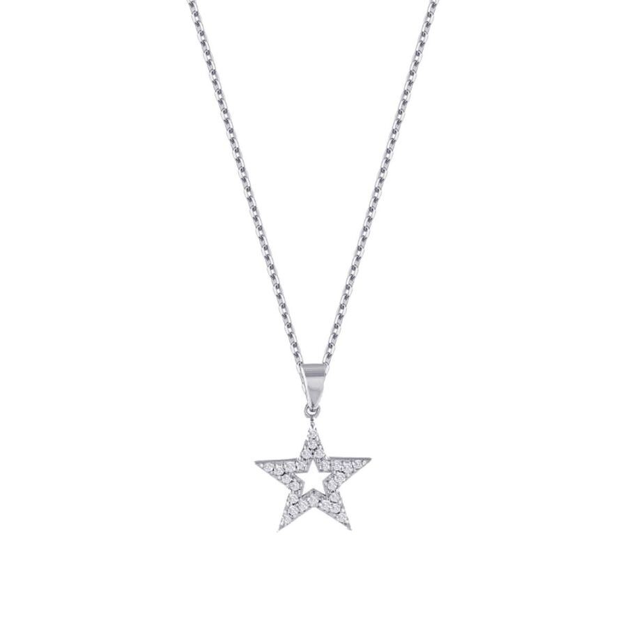 0.11 Carat Diamond Star Necklace