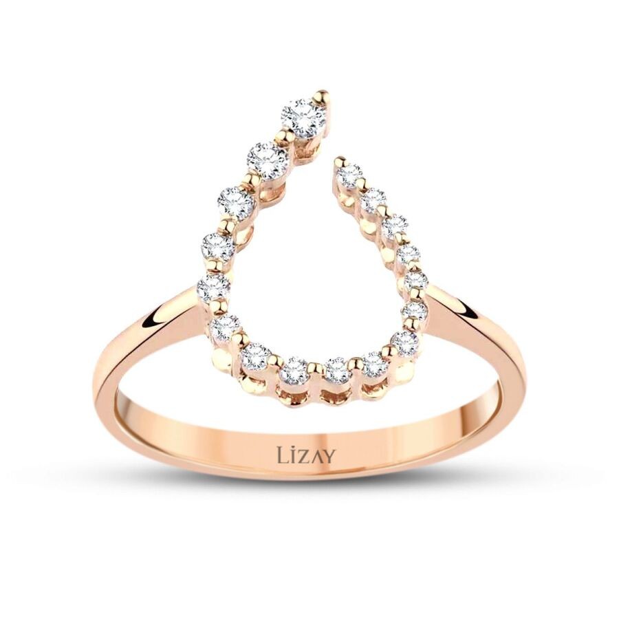 0,19 Karat Diamant Roségold Trend Ring