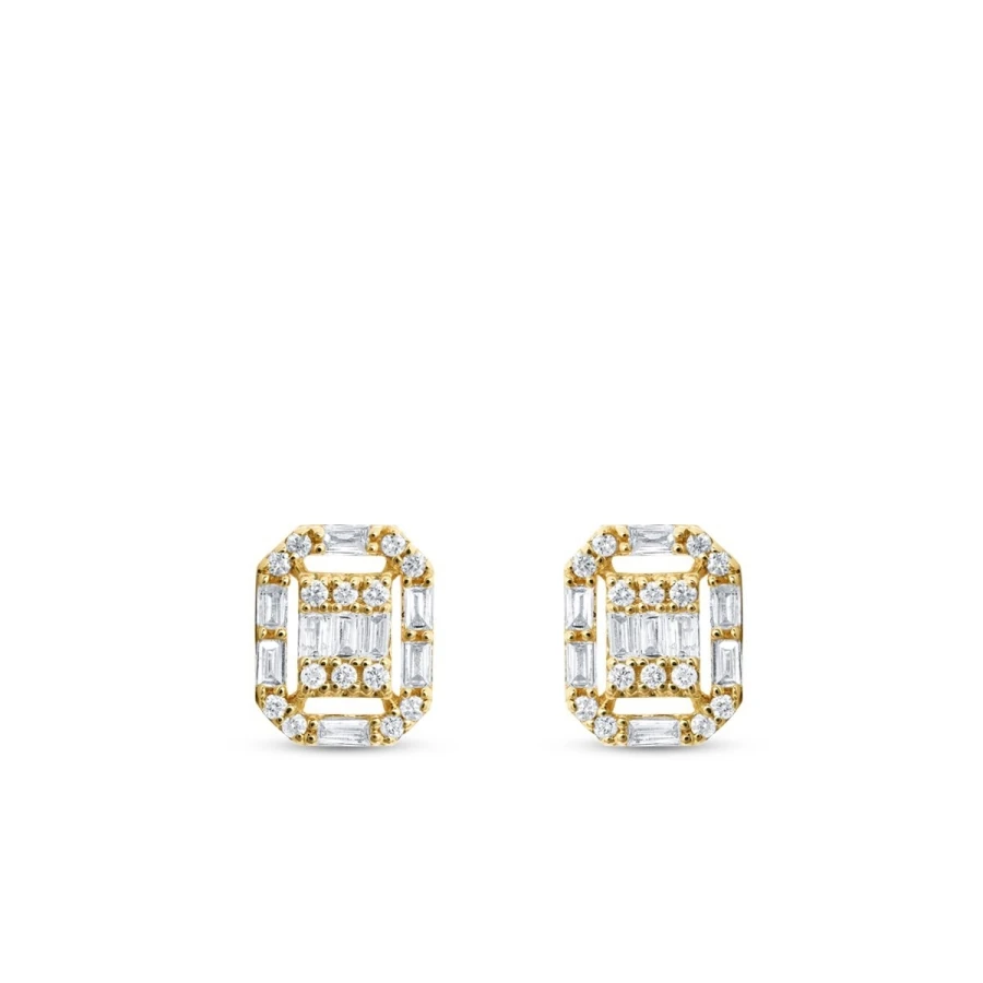 0.26 Carat Diamond Baguette Earrings