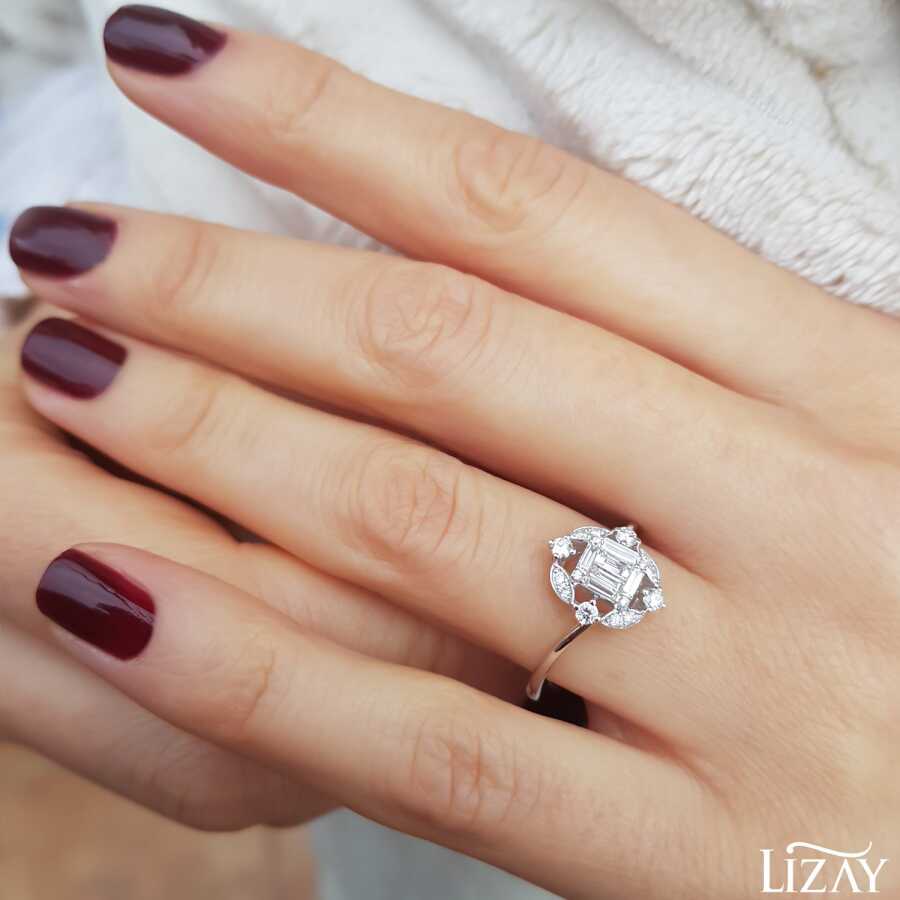 0.31 Carat Diamond Baguette Ring