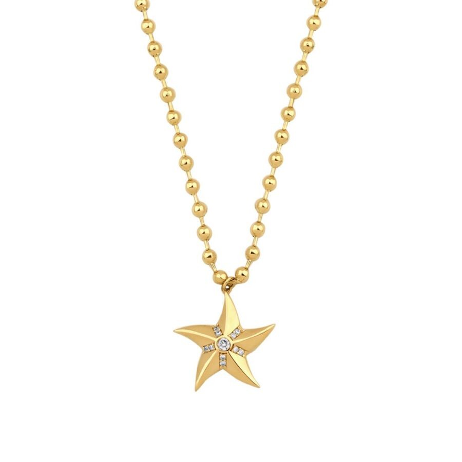 Gold Starfish Necklace