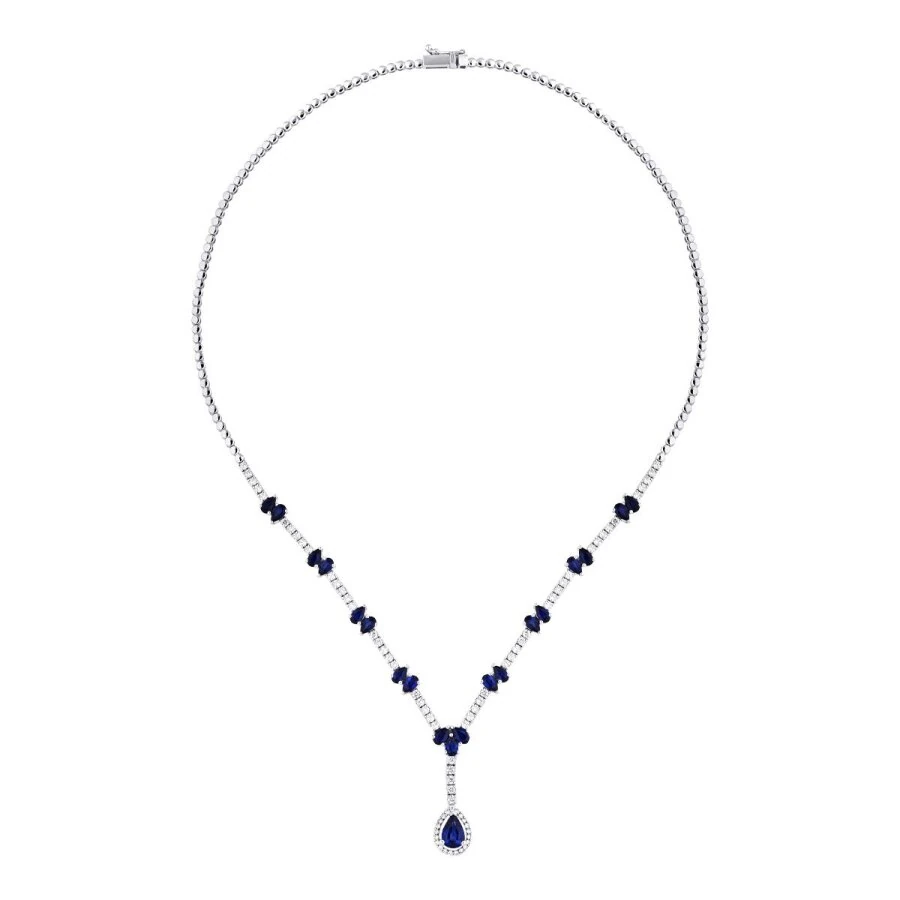 8.06 Carat Diamond Sapphire Neckband