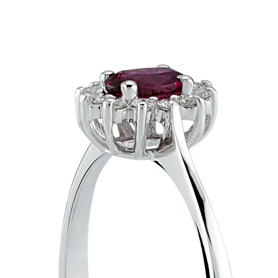 0.43 Carat Diamond Ruby Ring