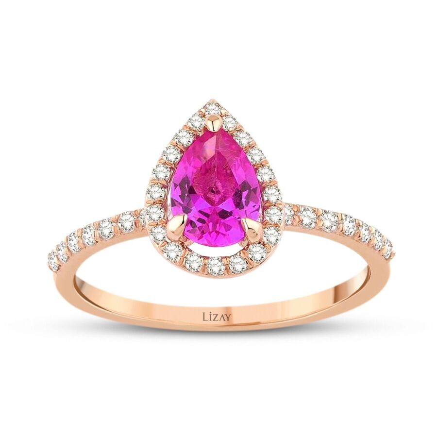 0.30 Carat Diamond Colored Stone Ring