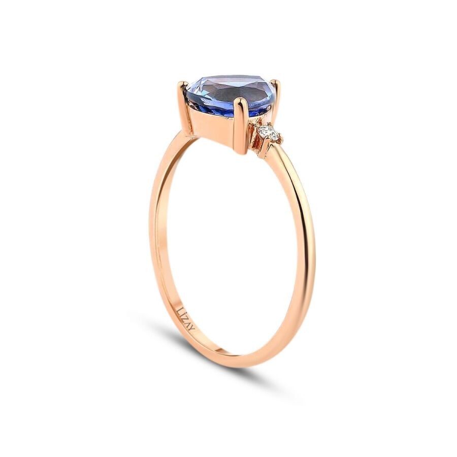 1.46 Carat Diamond Sapphire Ring