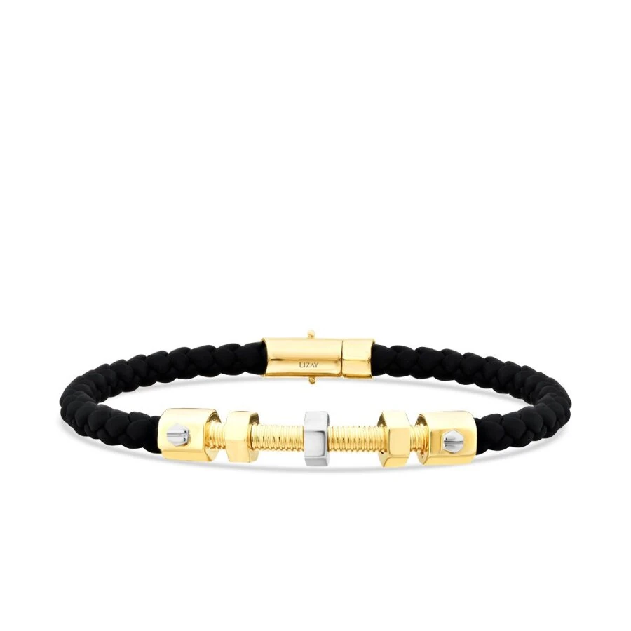 Gold Screw Men’s Bracelet