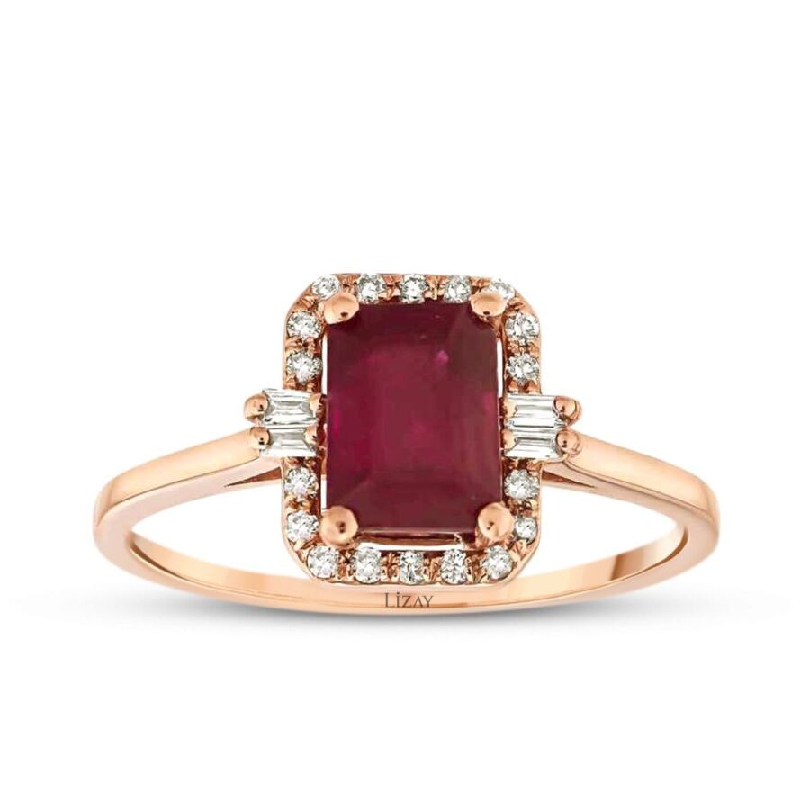 1.69 Carat Diamond Ruby Ring