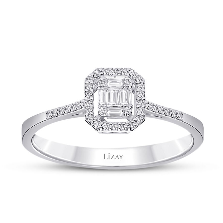 0.21 Carat Diamond Baguette Ring
