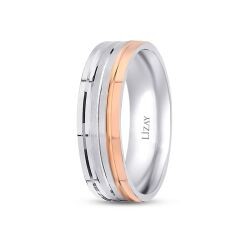 Gold Two-Tone Wedding Band