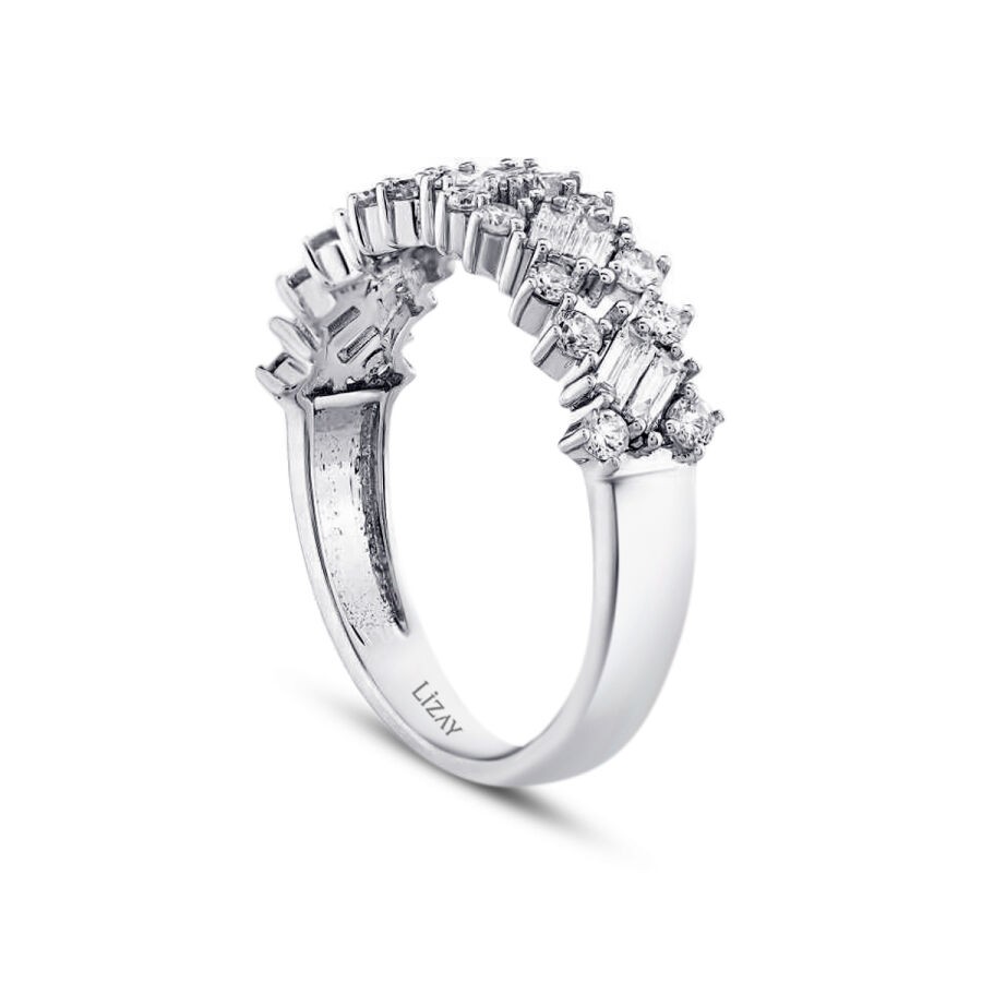 0.83 Carat Diamond Baguette Ring