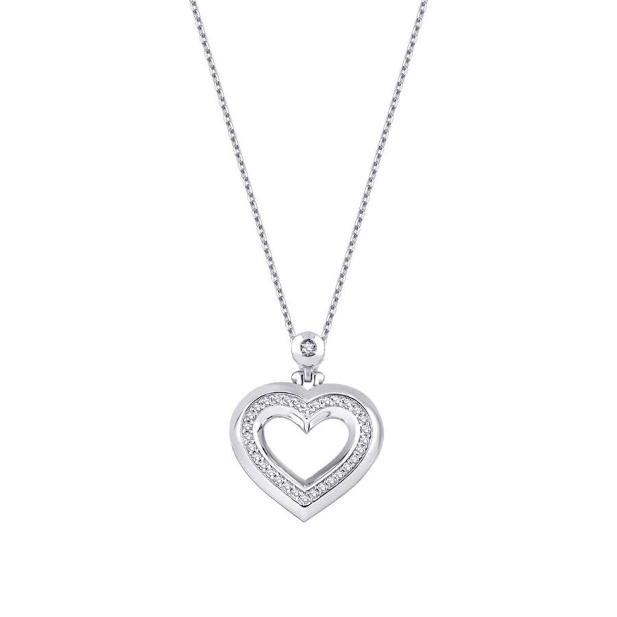 0.25 Carat Diamond Heart Necklace