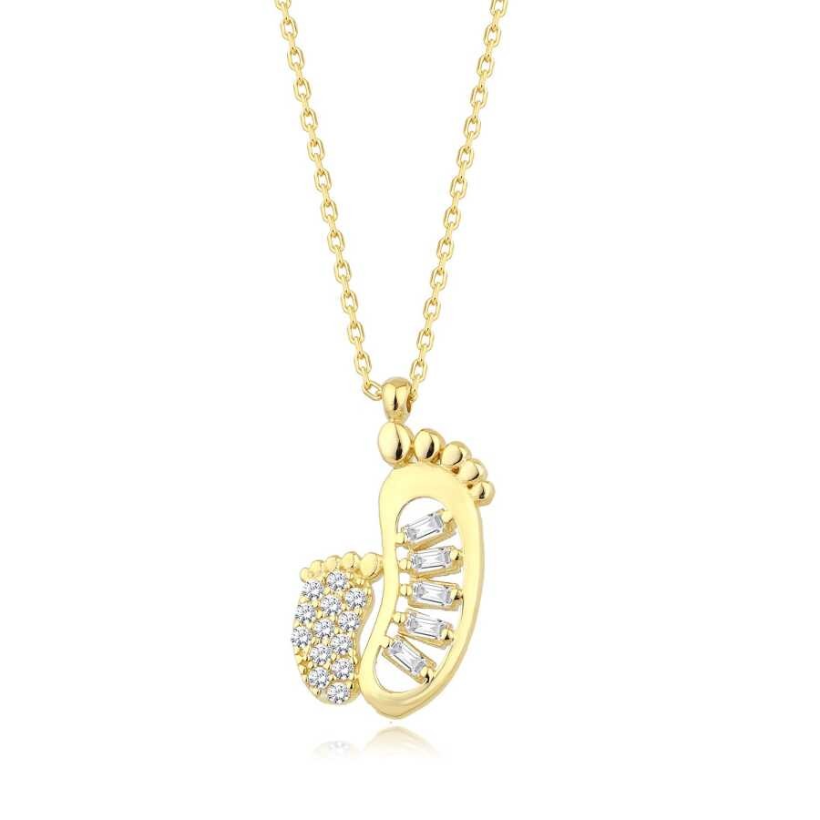 Gold Baby Foot Necklace