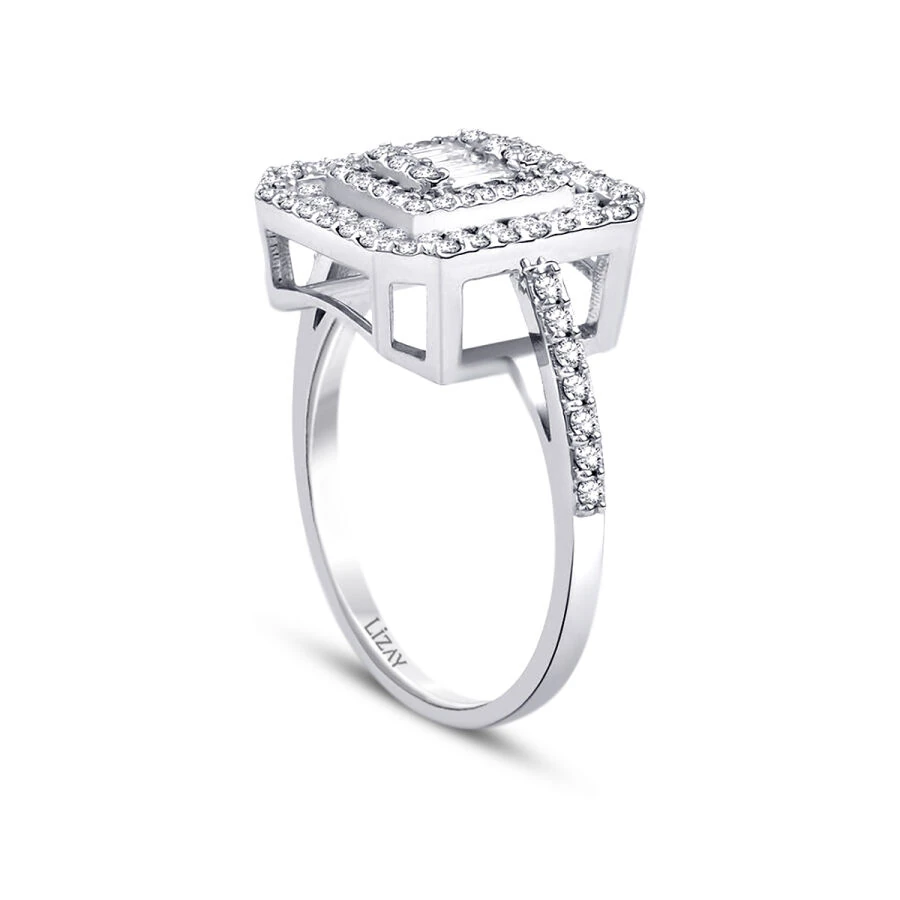 0.83 Carat Diamond Baguette Ring