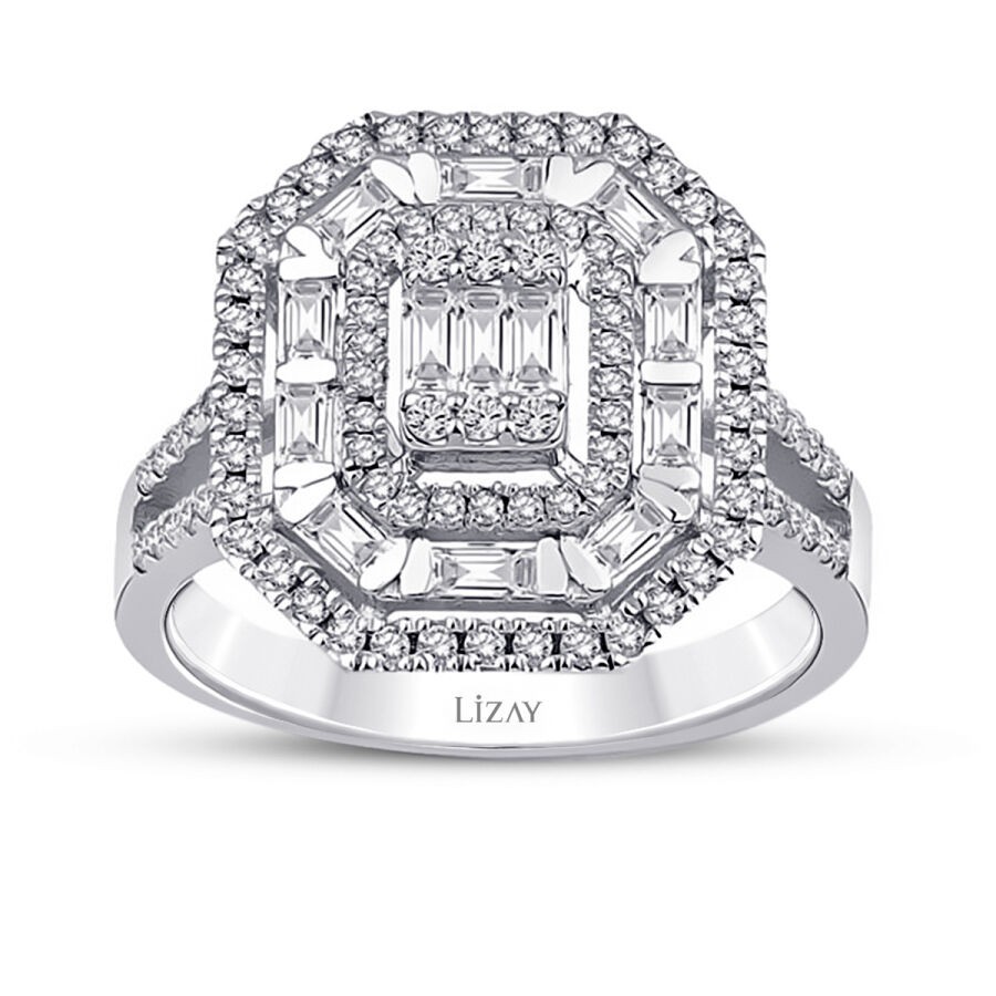 0.82 Carat Diamond Baguette Ring
