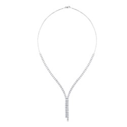 Gold Double Row Stone Necklace