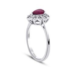 0.70 Carat Diamond Ruby Ring