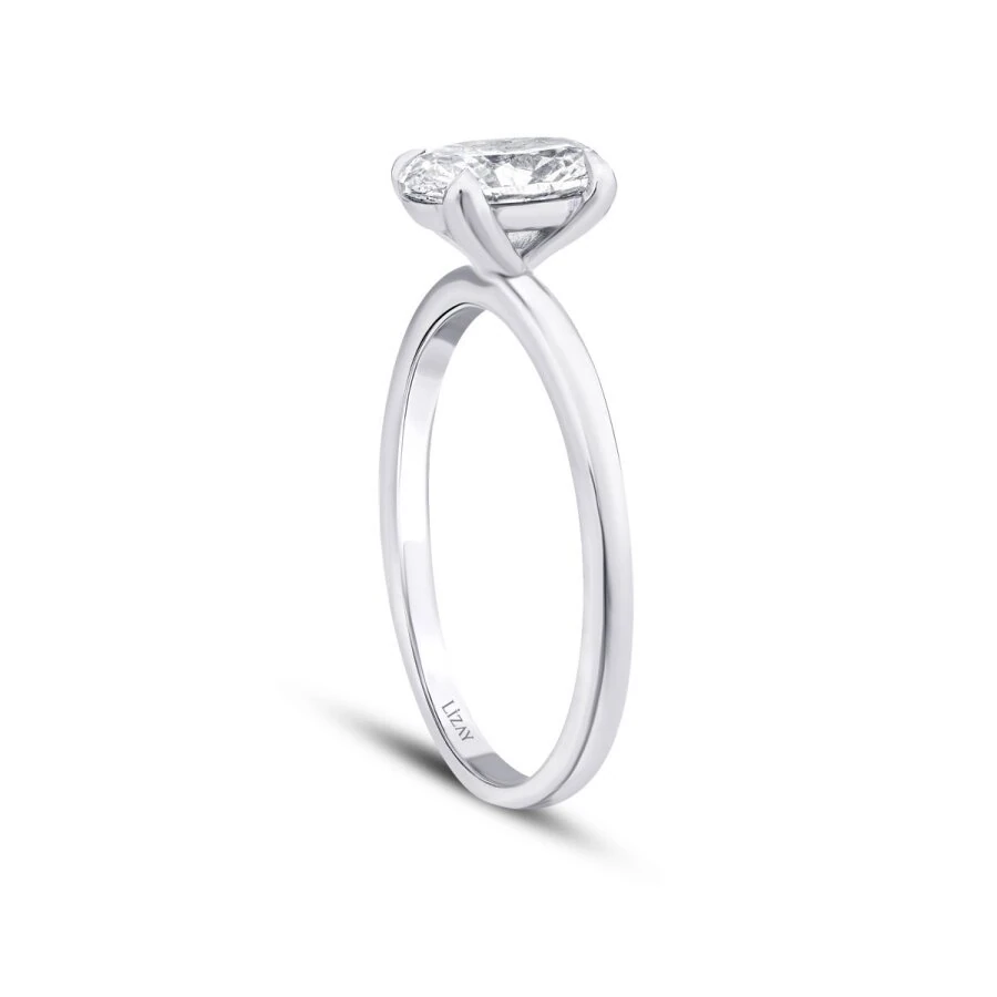 1.02 Carat Diamond Oval Solitaire Engagement Ring