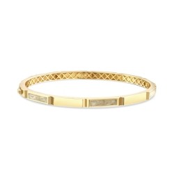 Gold Enamel Bangle