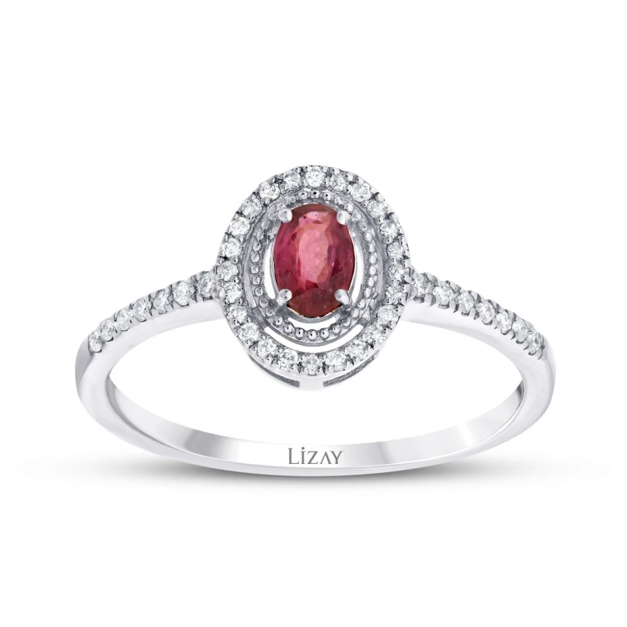 0.41 Carat Diamond Ruby Ring