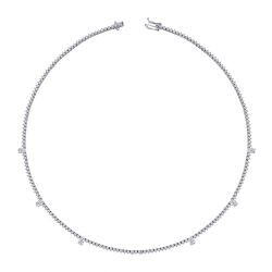 7.40 Carat Diamond Tennis Necklace