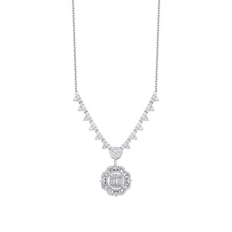 1.03 ct. Diamant Baguette Halskette