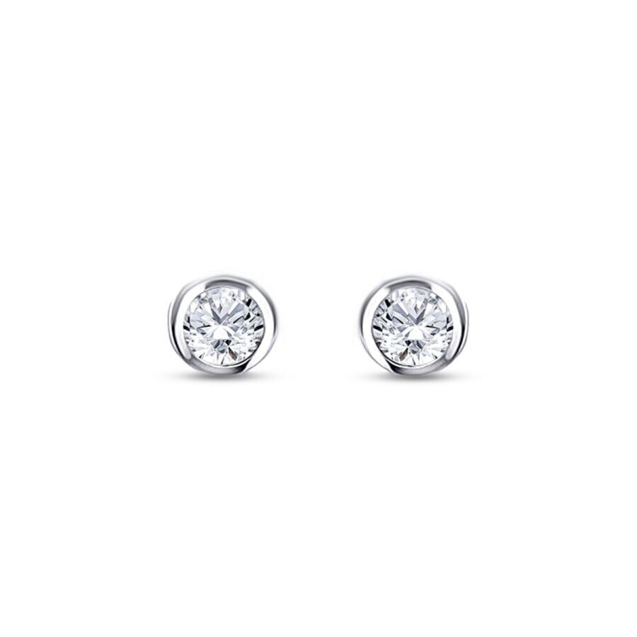 0.30 Carat Diamond Solitaire Earrings