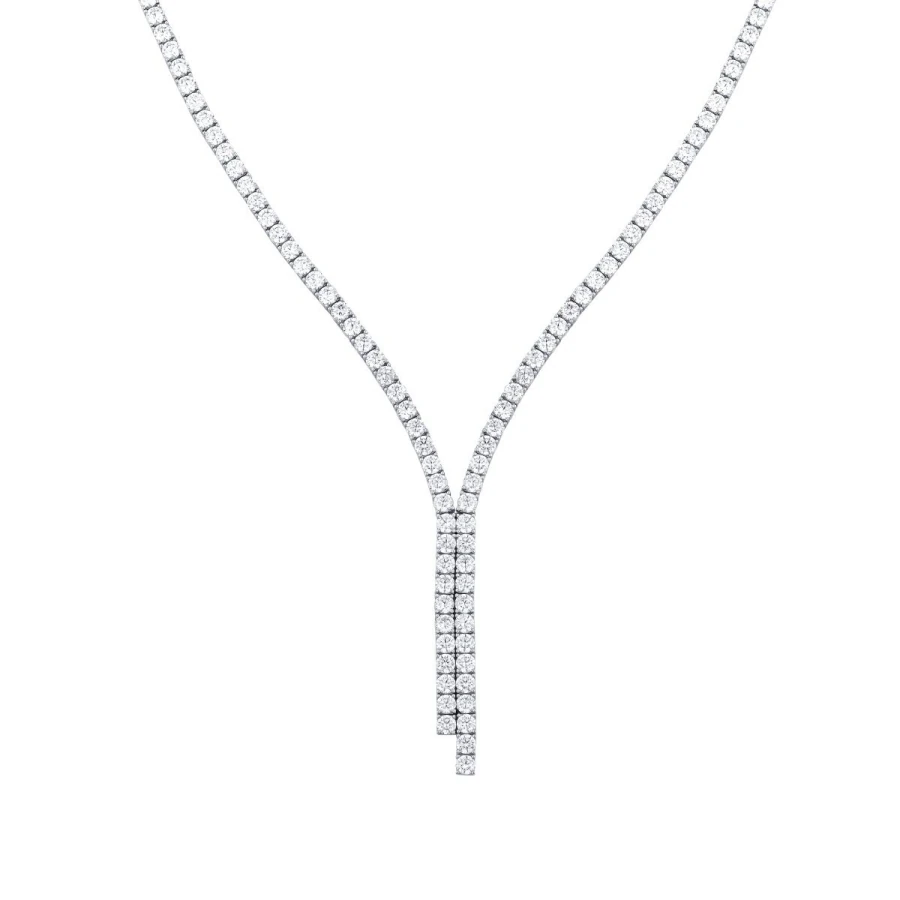 Gold Doppelreihige Halskette mit Steinen