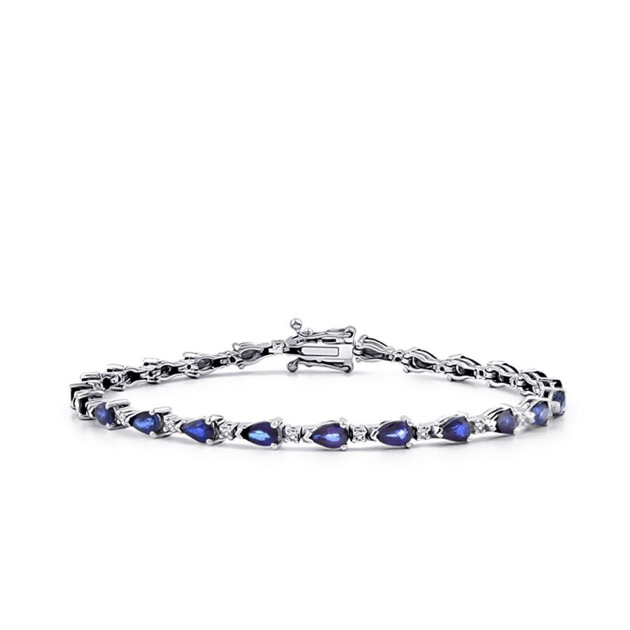 6.18 Carat Diamond Sapphire Bracelet