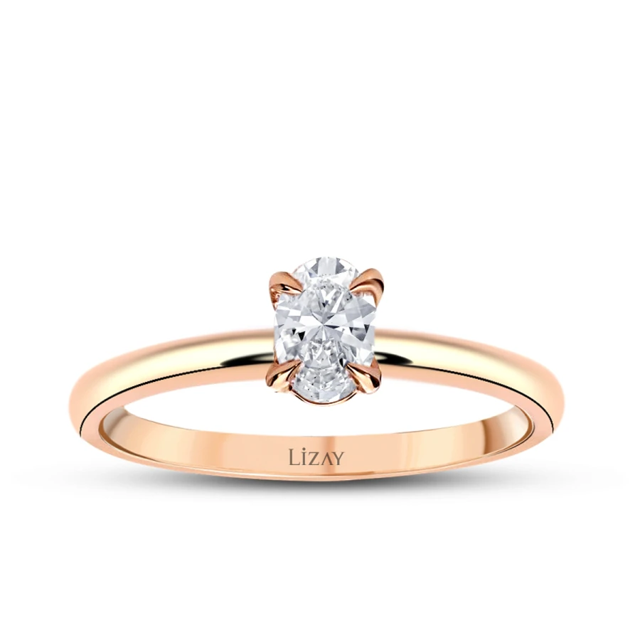 0.30 Carat Diamond Oval Solitaire Engagement Ring