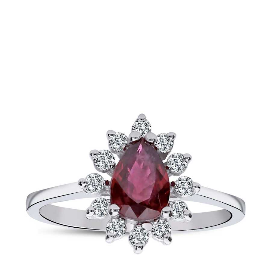 1.33 Carat Diamond Ruby Ring