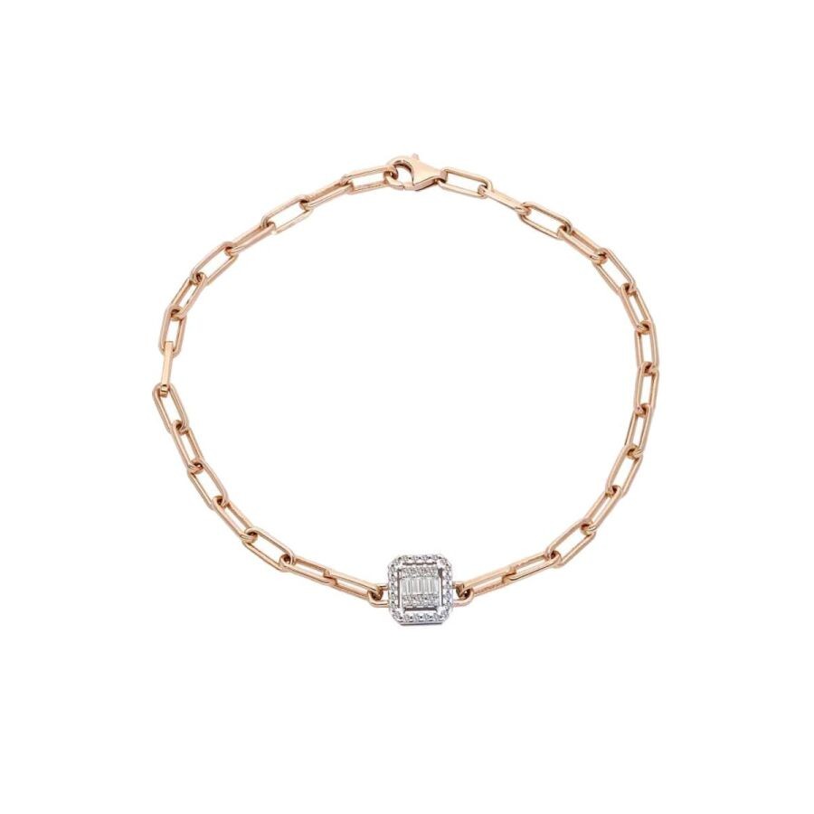 0.17 Carat Diamond Baguette Bangle