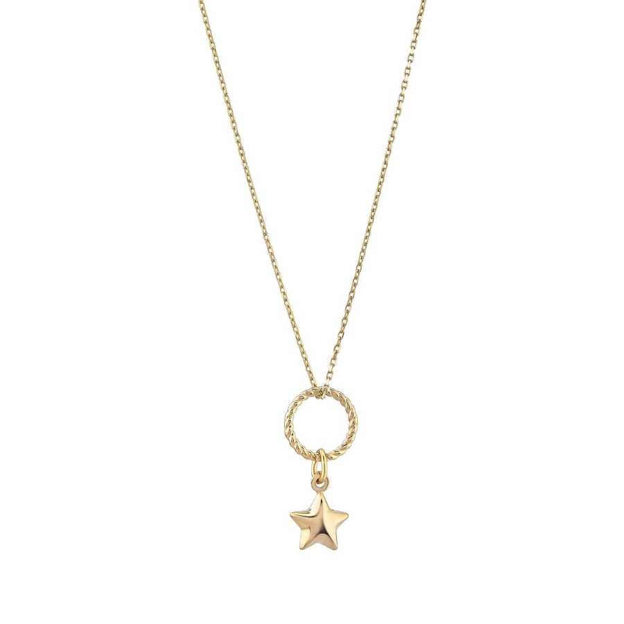 Gold Domed Star Necklace