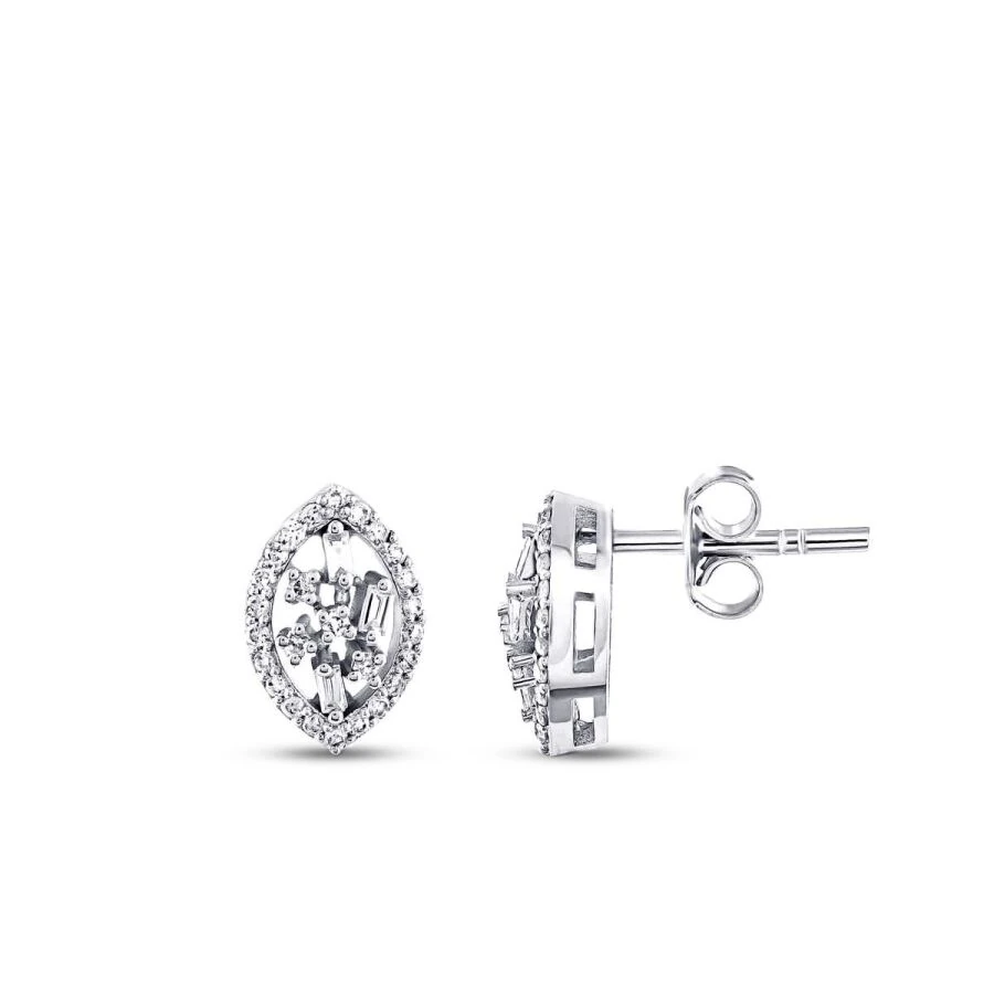 0.32 Carat Diamond Baguette Earrings