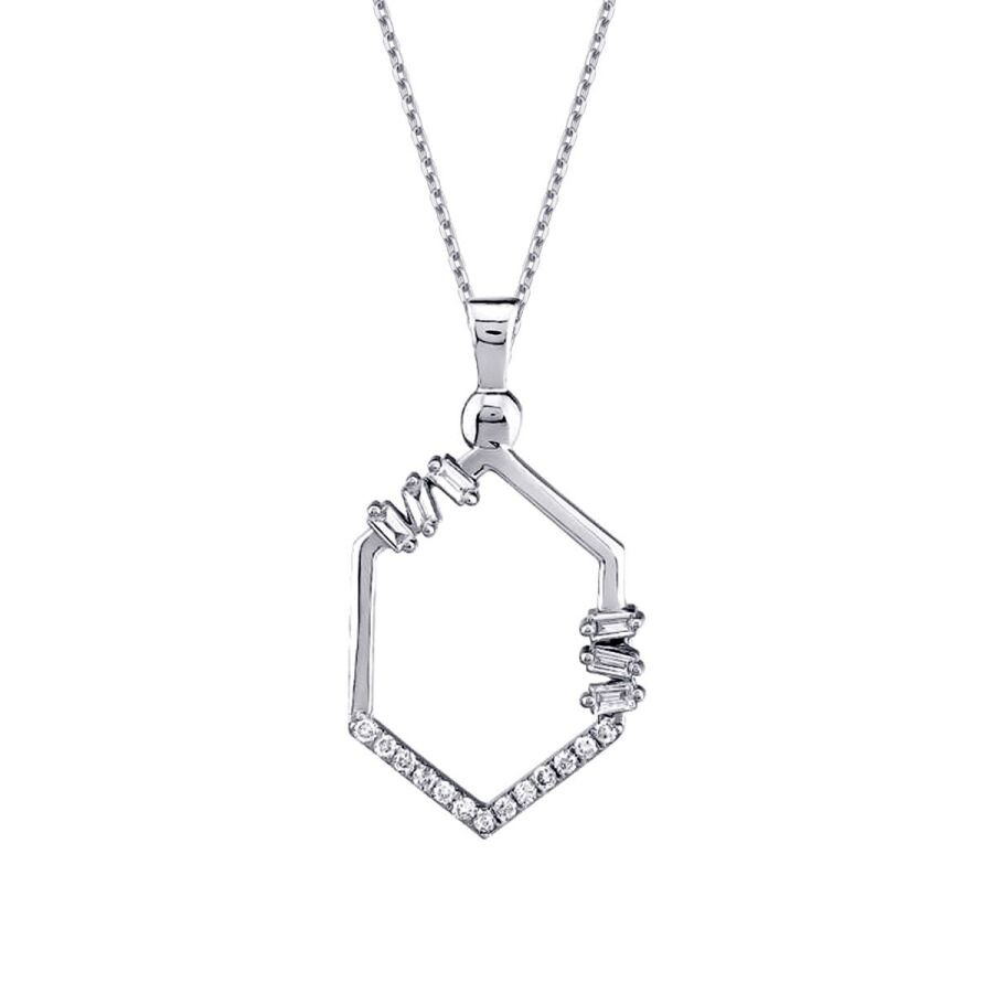 0.31 Carat Diamond Baguette Necklace