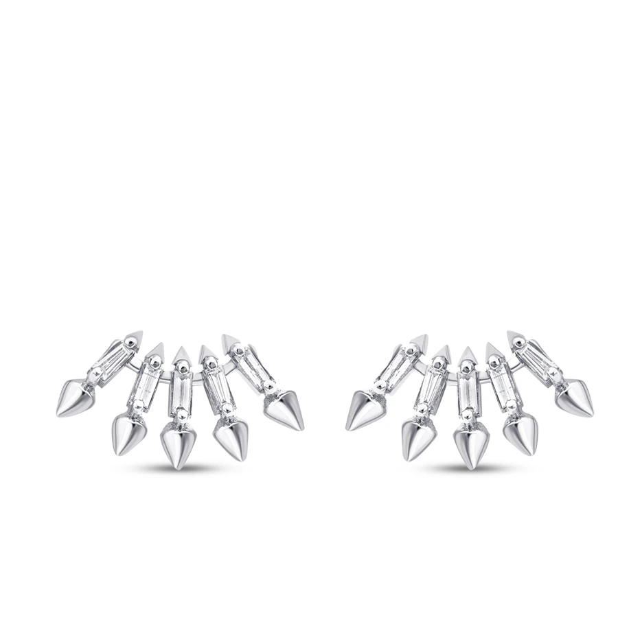 0.21 Carat Diamond Baguette Earrings