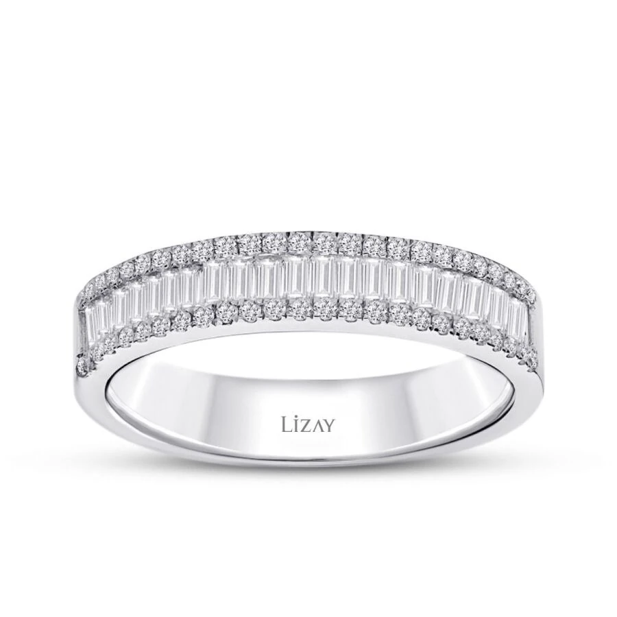 0.48 Carat Diamond Baguette Half-Eternity Ring