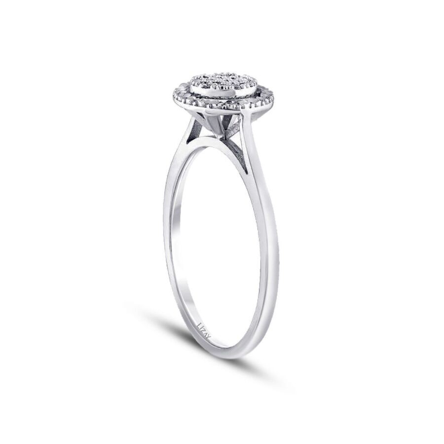 0.09 Carat Diamond Round Ring