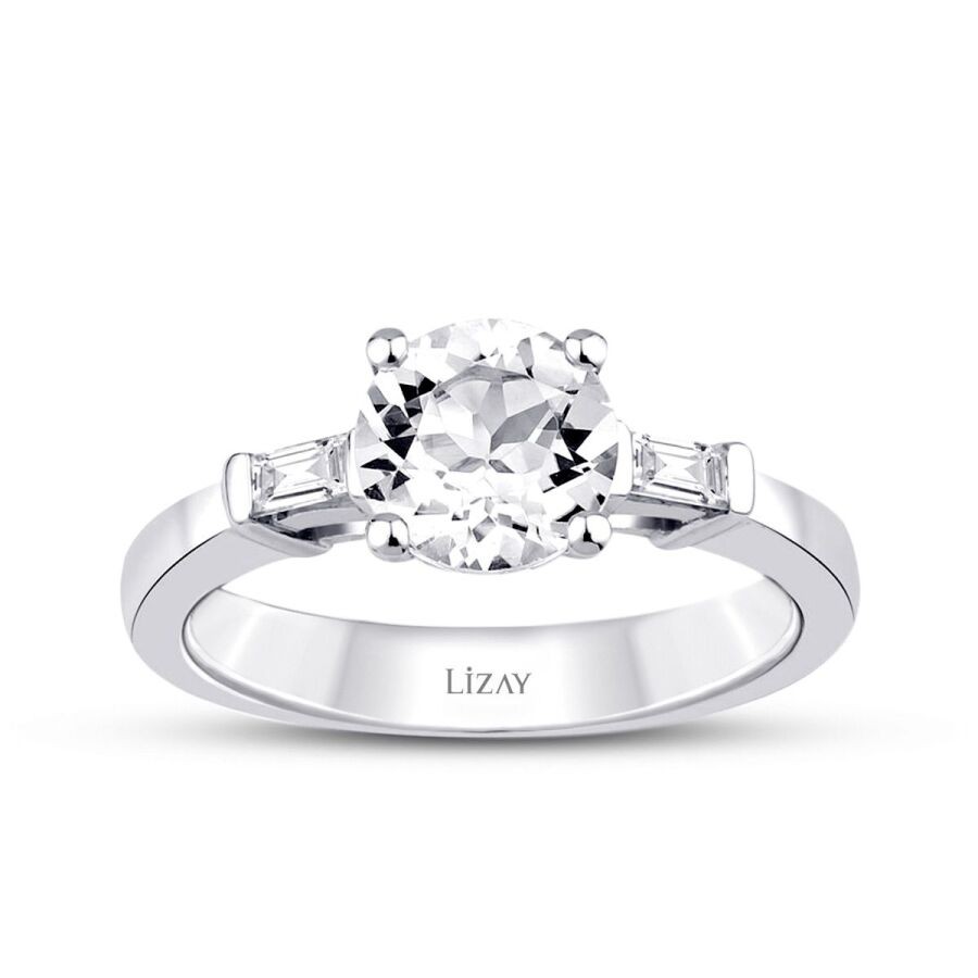1.63 Carat Diamond White Topaz Ring