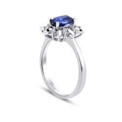 1,12 Karat Diamant Saphir Ring