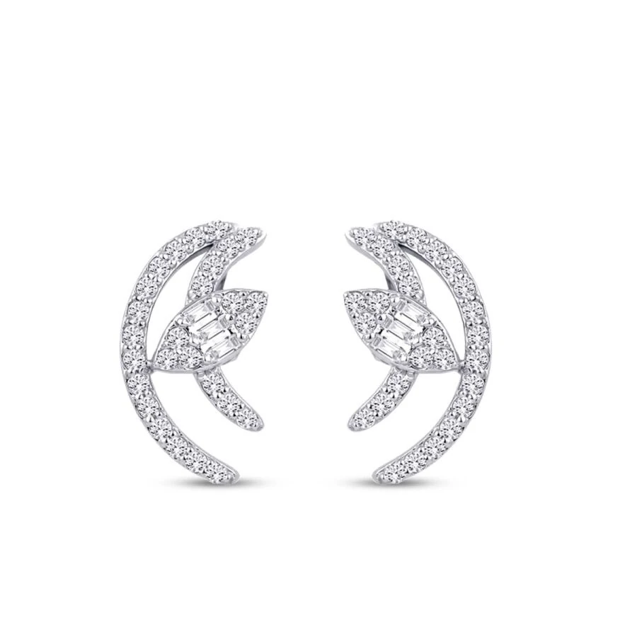 0.39 Carat Diamond Baguette Earrings
