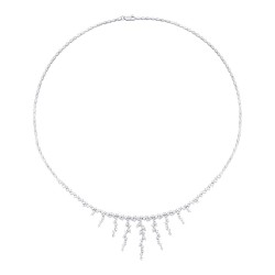 Gold Dangling Stone Necklace