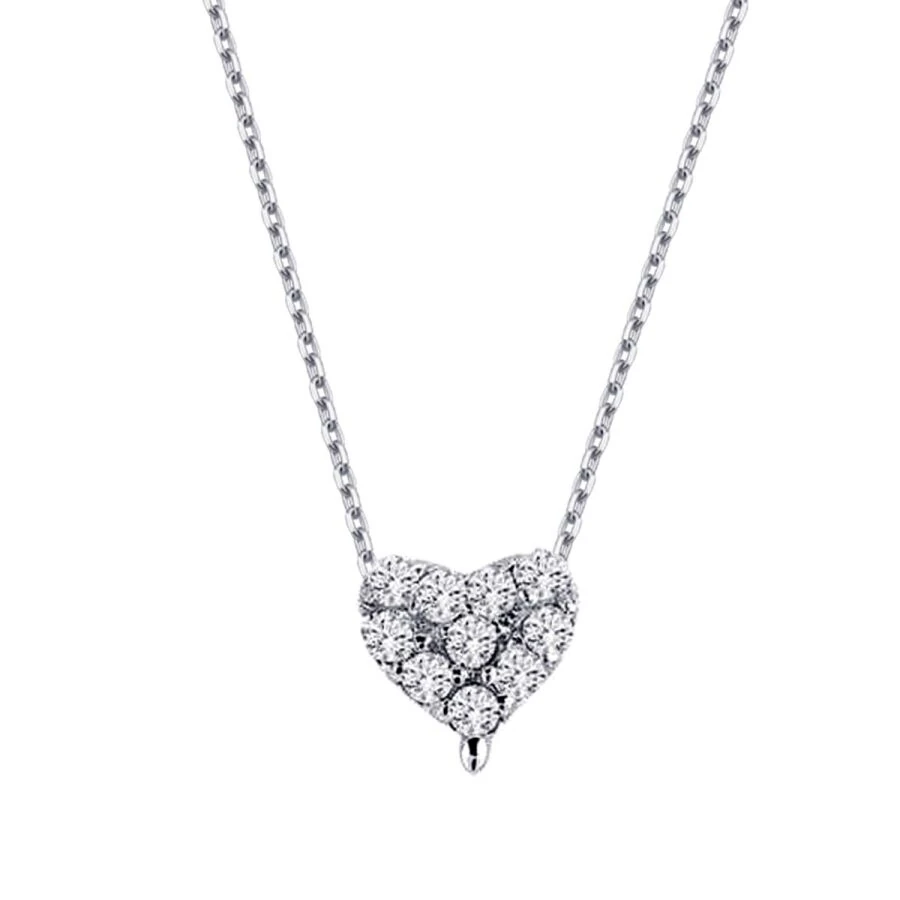 0.09 Carat Diamond Heart Necklace